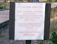 Warning Sign at West Thumb, Yellowstone